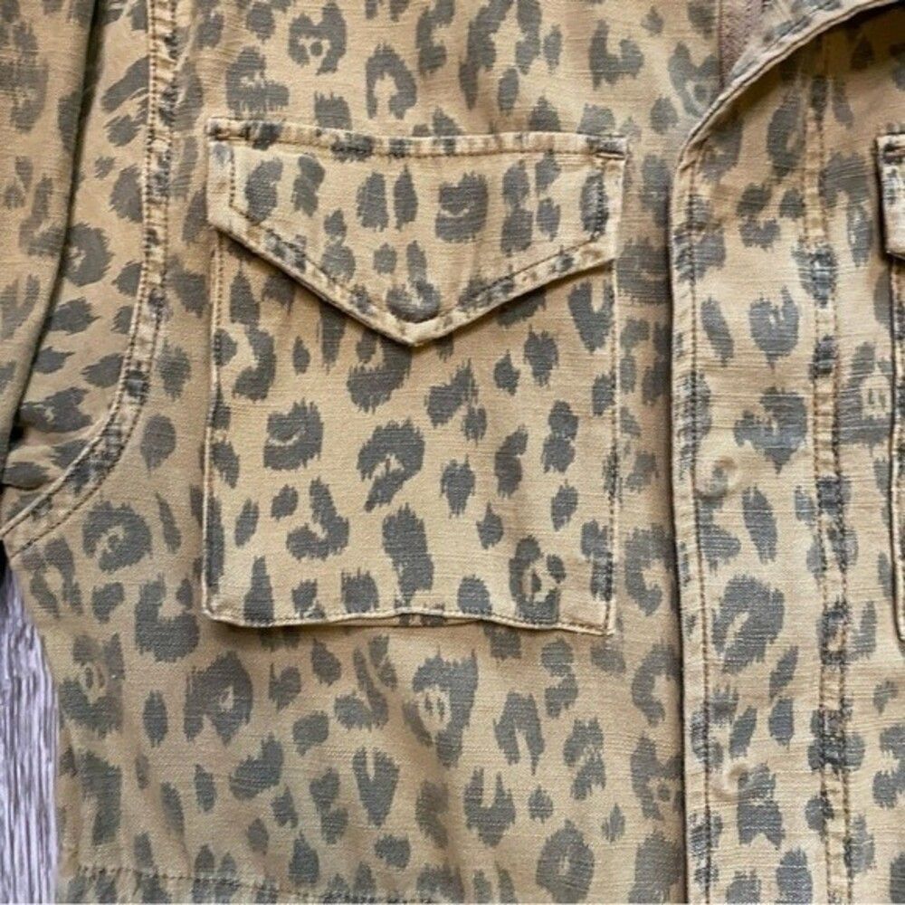 Frame cheetah print cargo jacket size small - Picture 7 of 14